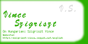 vince szigriszt business card